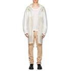 Helmut Lang Men's Translucent Hooded Rain Parka-white