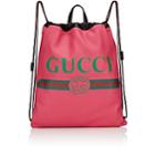Gucci Men's Logo Drawstring Backpack - Pink