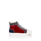 Christian Louboutin Men's No Limit Embellished Sneakers - Red, White, Black