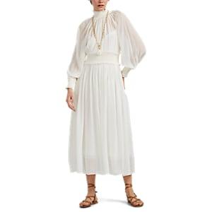 Zimmermann Women's Silk-blend Swiss Dot Chiffon Dress - White