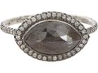 Zoe Women's Black Diamond & Oxidized Platinum Ring