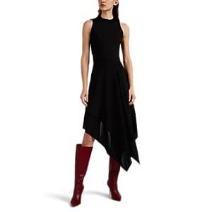 Victoria Beckham Women's Compact-knit Asymmetric Fit & Flare Dress - Black