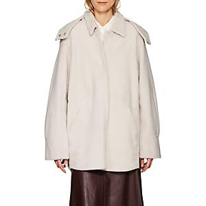 Boon The Shop Women's Reversible Striped-snap-side Shearling Coat - Ivorybone