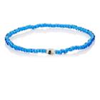 Luis Morais Men's Palm Tree Etched-bead Bracelet-blue