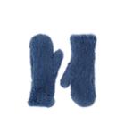 Barneys New York Women's Knitted Mink Fur Mittens - Blue