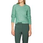 Sies Marjan Women's Courtney Metallic Crewneck Sweater-green