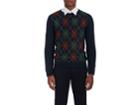 Valentino Men's Argyle Mohair-blend Sweater