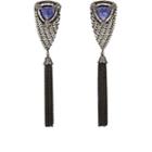Carole Shashona Women's Bleu Waterfall Drop Earrings-silver, Gold