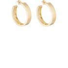 Agmes Women's Large Modernist Hoop Earrings-gold