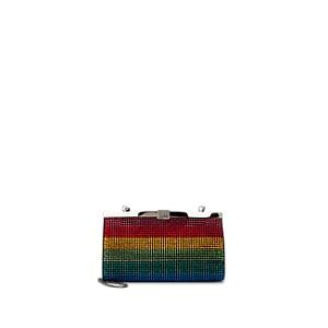 Christian Louboutin Women's Palmette Rainbow-embellished Suede Clutch