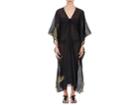 Two Women's Colorblocked Cotton-blend Sheer Caftan