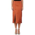 Nomia Women's Satin Midi-skirt-rust