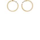 Nak Armstrong Women's Bezel Bypass Hoop Earrings-gold