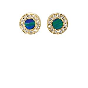 Jennifer Meyer Women's Opal & Diamond Stud Earrings - Green