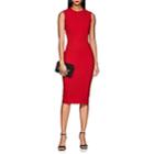 Victoria Beckham Women's Bonded Crepe Fitted Dress-red