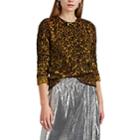 Paco Rabanne Women's Leopard Jacquard Fuzzy Mohair-blend Sweater