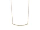 Tate Women's Pav Curved Stick Pendant Necklace