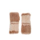 Barneys New York Women's Knitted Mink Fur Fingerless Mittens - Camel