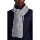 Loro Piana Men's Rib-knit Cashmere Scarf - Gray