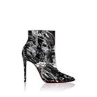 Christian Louboutin Women's So Kate Patent Leather Ankle Boots - Black-white