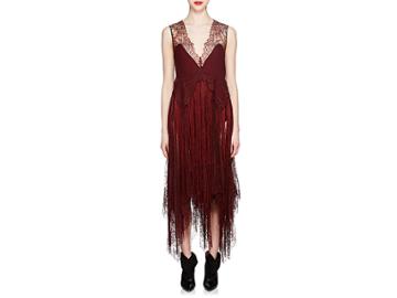 Givenchy Women's Silk & Lace Fringed Slipdress