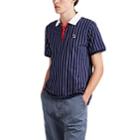 Fila Men's Pinstriped Cotton Polo Shirt - Navy