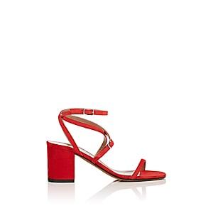 Alumnae Women's Suede Multi-strap Sandals-red