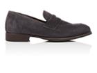 Di Bianco Men's Suede Penny Loafers