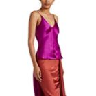 Juan Carlos Obando Women's Silk Satin High-low Camisole - Purple