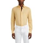 Kiton Men's Cotton Piqu Shirt - Yellow
