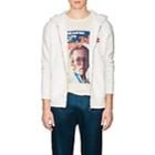 Gucci Men's Appliqud Cotton French Terry Hoodie - White