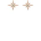 Lodagold Women's Starburst Stud Earrings-green