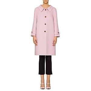 Prada Women's Collared Wool-blend Coat - Pink