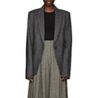 The Row Women's Naycene Wool-blend One-button Blazer-grey Melange