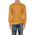 Inis Meain Men's Reverse-cable-knit Alpaca-silk Sweater-mustard