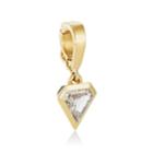 Azlee Women's Shield-shaped Diamond Charm - Gold