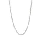 Loren Stewart Men's Sterling Silver Box-chain Necklace - Silver