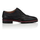 Christian Louboutin Men's Charlie Me Grained Leather Wingtip Balmorals-black