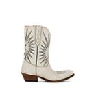 Golden Goose Women's Wish Star Distressed Leather Ankle Boots - White