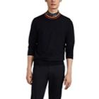 Paul Smith Men's Striped-collar Wool Sweater - Blue