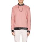 Barneys New York Men's Cotton Crewneck Sweatshirt-md. Pink