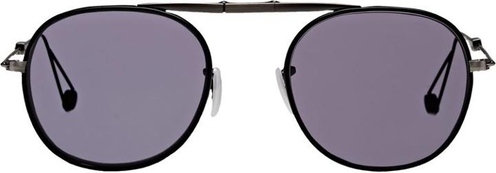 Garrett Leight Folding Van Buren Sunglasses-black