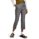 The Gigi Women's Sonia Pipe-trimmed Checked Trousers - Blue