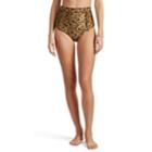 Zimmermann Women's Juniper Floral High-waist Bikini Bottom - Gold