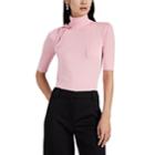 Prada Women's Bow-detailed Silk Mock-turtleneck Sweater - Pink