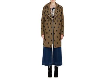 Valentino Women's Embroidered Wool-blend Double-breasted Coat