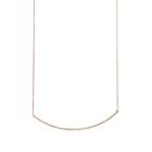 Tate Women's Elongated Curved Bar Pendant Necklace-rose Gold