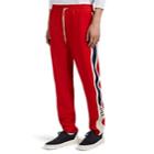 Aim Leon Dore Men's Striped Tech-knit Track Pants - Red