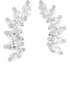 Fallon Marquis Wing Climber Stud Earrings-colorless