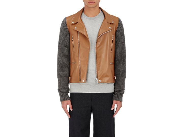 Undercover Men's Chaos Leather & Wool Moto Jacket